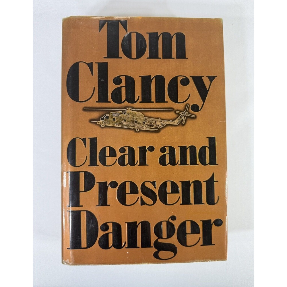 Tom Clancy Clear and Present Danger Hardcover 1989 Jack Ryan Book